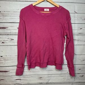 TLA Magenta Pink Long Sleeve Thermal Top